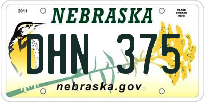 NE license plate DHN375