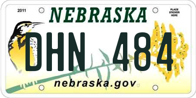 NE license plate DHN484