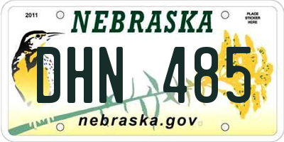 NE license plate DHN485