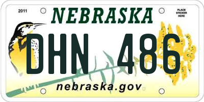 NE license plate DHN486