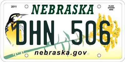 NE license plate DHN506