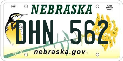 NE license plate DHN562