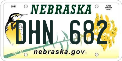 NE license plate DHN682