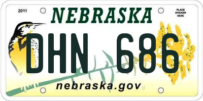 NE license plate DHN686