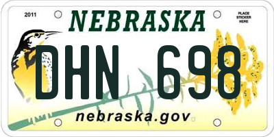 NE license plate DHN698