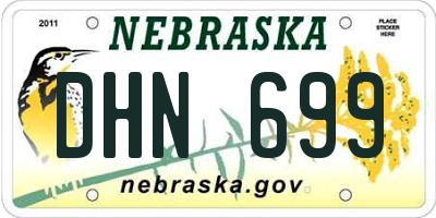 NE license plate DHN699