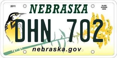 NE license plate DHN702