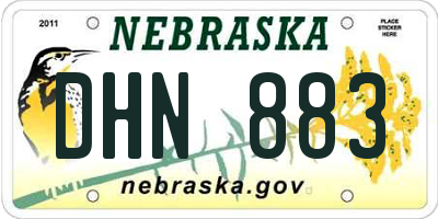 NE license plate DHN883