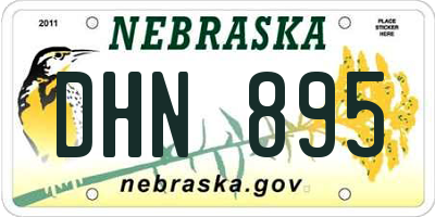 NE license plate DHN895