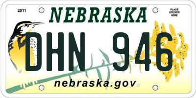 NE license plate DHN946