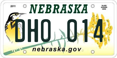 NE license plate DHO014