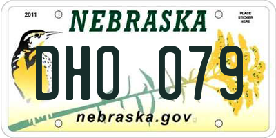NE license plate DHO079