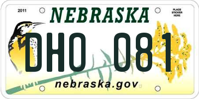 NE license plate DHO081