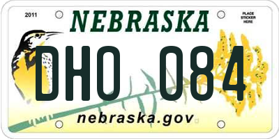 NE license plate DHO084