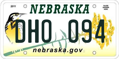 NE license plate DHO094