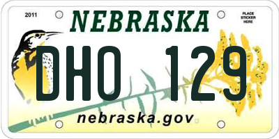 NE license plate DHO129