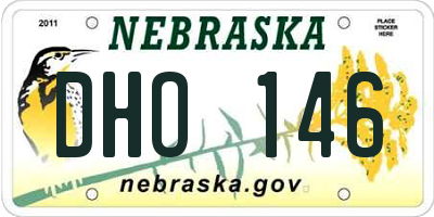 NE license plate DHO146