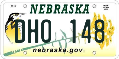 NE license plate DHO148