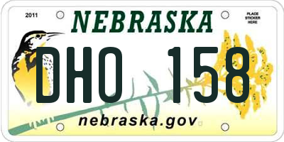 NE license plate DHO158