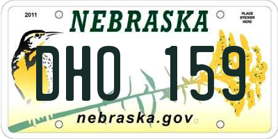NE license plate DHO159