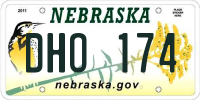 NE license plate DHO174
