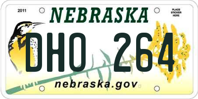 NE license plate DHO264