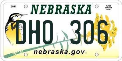 NE license plate DHO306