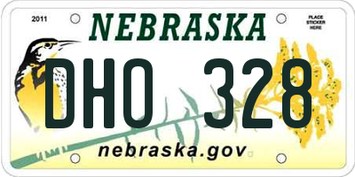NE license plate DHO328
