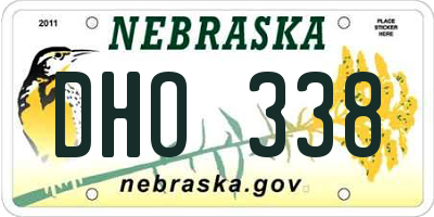 NE license plate DHO338