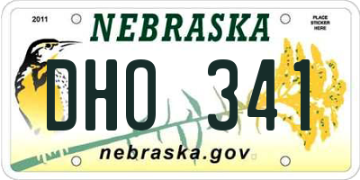 NE license plate DHO341