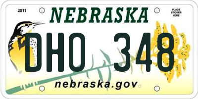 NE license plate DHO348