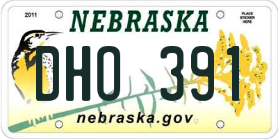 NE license plate DHO391