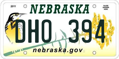 NE license plate DHO394