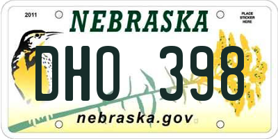 NE license plate DHO398