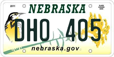 NE license plate DHO405