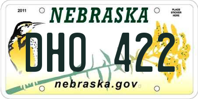 NE license plate DHO422