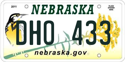 NE license plate DHO433