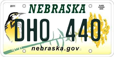 NE license plate DHO440
