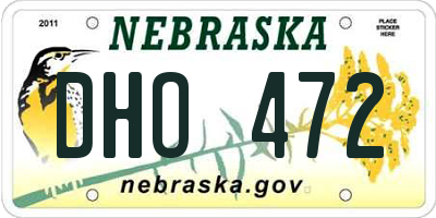 NE license plate DHO472
