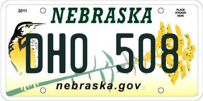 NE license plate DHO508