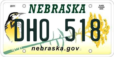 NE license plate DHO518