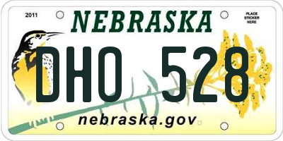 NE license plate DHO528