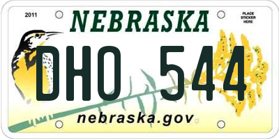 NE license plate DHO544