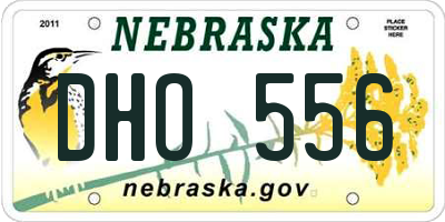 NE license plate DHO556