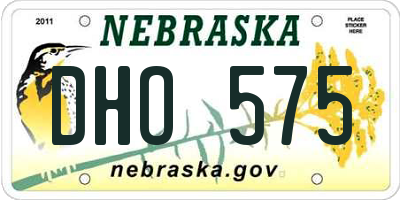 NE license plate DHO575