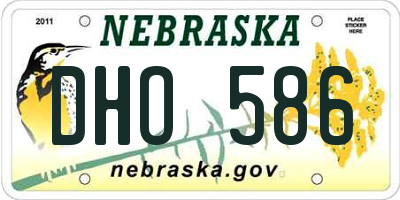 NE license plate DHO586