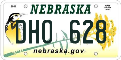 NE license plate DHO628