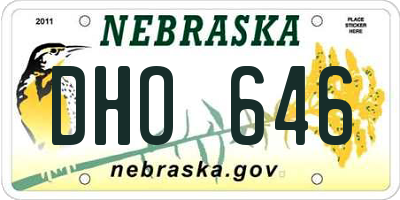 NE license plate DHO646