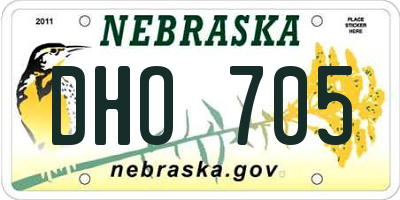 NE license plate DHO705