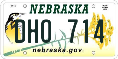 NE license plate DHO714